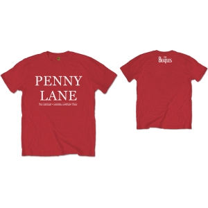 The Beatles - Penny Lane Uni Red    in der Gruppe MERCH / T-Shirt / Rockoff_Nya April24 bei Bengans Skivbutik AB (5528313r)