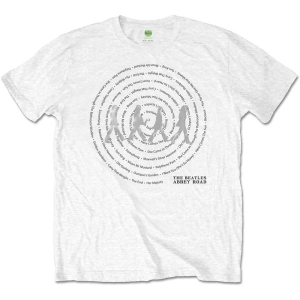 The Beatles - Abbey Road Songs Swirl Uni Wht    in der Gruppe MERCH / T-Shirt / Rockoff_Nya April24 bei Bengans Skivbutik AB (5528321r)