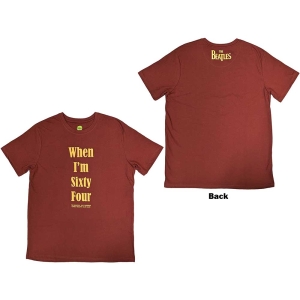 The Beatles - When I'm Sixty Four Uni Red    in der Gruppe MERCH / T-Shirt / Rockoff_Nya April24 bei Bengans Skivbutik AB (5528358r)