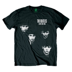 The Beatles - Love Me Do Faces Uni Bl    in der Gruppe MERCH / T-Shirt / Rockoff_Nya April24 bei Bengans Skivbutik AB (5528361r)