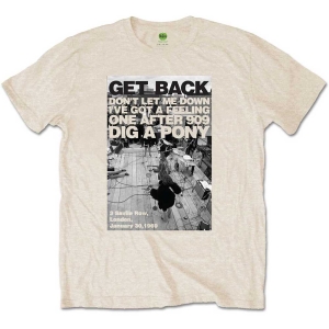 The Beatles - Rooftop Shot Uni Natrl    in der Gruppe MERCH / T-Shirt / Rockoff_Nya April24 bei Bengans Skivbutik AB (5528382r)