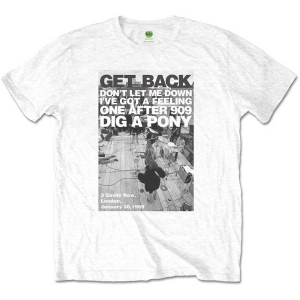 The Beatles - Rooftop Shot Uni Wht    in der Gruppe MERCH / T-Shirt / Rockoff_Nya April24 bei Bengans Skivbutik AB (5528384r)