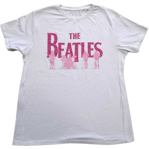 The Beatles - Band Silhouettes Uni Wht    in der Gruppe MERCH / T-Shirt / Rockoff_Nya April24 bei Bengans Skivbutik AB (5528960r)