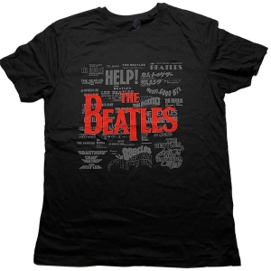 The Beatles - Titles & Logos Uni Bl    in der Gruppe MERCH / T-Shirt / Rockoff_Nya April24 bei Bengans Skivbutik AB (5528968r)