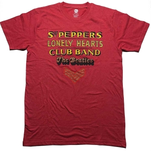 The Beatles - Sgt Pepper Stacked Diamante Uni Red    in der Gruppe MERCH / T-Shirt / Rockoff_Nya April24 bei Bengans Skivbutik AB (5528974r)