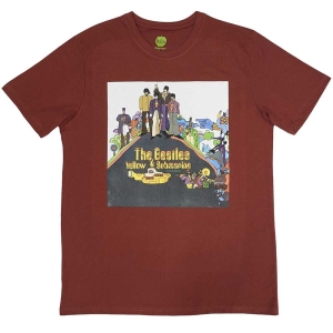 The Beatles - Yellow Submarine Album Cover Uni Red    in der Gruppe MERCH / T-Shirt / Rockoff_Nya April24 bei Bengans Skivbutik AB (5529040r)