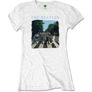 The Beatles - Packaged Abbey Road & Logo Lady Wht    in der Gruppe MERCH / T-Shirt / Rockoff_Nya April24 bei Bengans Skivbutik AB (5529057r)