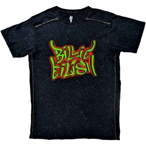 Billie Eilish - Graffiti Snow Wash Uni Bl (2XL) in der Gruppe -Start Tshirt bei Bengans Skivbutik AB (5529324)