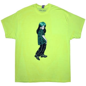 Billie Eilish - Anime Billie Uni Green    in der Gruppe MERCH / T-Shirt / Rockoff_Nya April24 bei Bengans Skivbutik AB (5529473r)