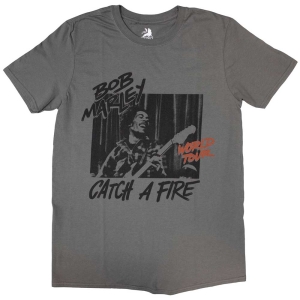 Bob Marley - Catch A Fire World Tour Uni Bl    in der Gruppe MERCHANDISE / T-shirt / Reggae bei Bengans Skivbutik AB (5529829r)