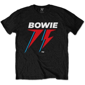David Bowie - 75Th Logo Uni Bl    in der Gruppe MERCH / T-Shirt / Rockoff_Nya April24 bei Bengans Skivbutik AB (5530221r)