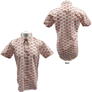 David Bowie - World Tour Logo Pattern Uni Wht Shirt:  in der Gruppe MERCH / T-Shirt / Rockoff_Nya April24 bei Bengans Skivbutik AB (5530231r)