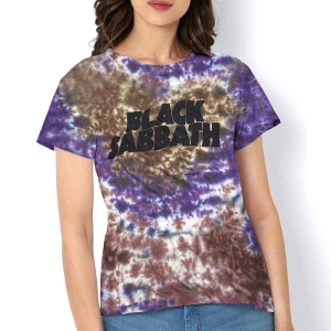 Black Sabbath - Wavy Logo Uni Purp Dip-Dye (S) in der Gruppe -Start Tshirt bei Bengans Skivbutik AB (5530561)