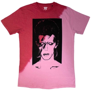 David Bowie - Aladdin Sane Uni Red Dip-Dye    in der Gruppe MERCH / T-Shirt / Rockoff_Nya April24 bei Bengans Skivbutik AB (5530635r)