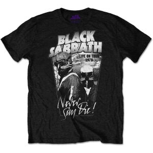 Black Sabbath - Never Say Die Grey Tone Uni Bl    in der Gruppe MERCH / T-Shirt / Rockoff_Nya April24 bei Bengans Skivbutik AB (5530671r)