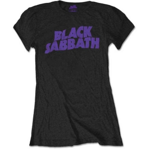Black Sabbath - Packaged Vtge Wavy Logo Lady Bl    in der Gruppe MERCH / T-Shirt / Rockoff_Nya April24 bei Bengans Skivbutik AB (5530700r)
