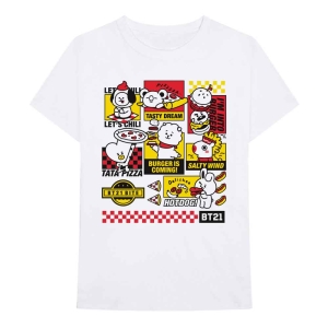 Bt21 - Bite Fast Food Uni Wht   (XL) in der Gruppe MERCHANDISE / T-shirt / K-Pop bei Bengans Skivbutik AB (5530728)