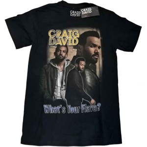 Craig David - What's Your Flava Homage Uni Bl    in der Gruppe MERCH / T-Shirt / Rockoff_Nya April24 bei Bengans Skivbutik AB (5531077r)