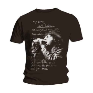 The Doors - La Woman Lyrics Uni Bl  1 in der Gruppe MERCH / T-Shirt / Rockoff_Nya April24 bei Bengans Skivbutik AB (5531388r)