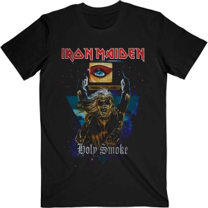 Iron Maiden - Holy Smoke Space Triangle Uni Bl    in der Gruppe MERCH / T-Shirt / Rockoff_Nya April24 bei Bengans Skivbutik AB (5532249r)