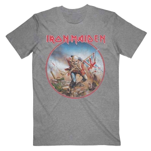 Iron Maiden - Vtge Trooper Circle Uni Grey    in der Gruppe MERCH / T-Shirt / Rockoff_Nya April24 bei Bengans Skivbutik AB (5532333r)
