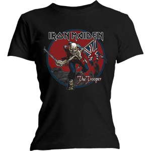 Iron Maiden - Trooper Red Sky Lady Bl T-shirt in der Gruppe MERCH / T-Shirt / Rockoff_Nya April24 bei Bengans Skivbutik AB (5532335r)