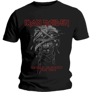 Iron Maiden - World Slavery 1984 Tour Uni Bl    in der Gruppe MERCH / T-Shirt / Rockoff_Nya April24 bei Bengans Skivbutik AB (5532355r)