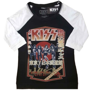 Kiss - Destroyer Tour '78 Lady Bl/Wht Raglan:1 in der Gruppe MERCH / T-Shirt / Rockoff_Nya April24 bei Bengans Skivbutik AB (5532708r)
