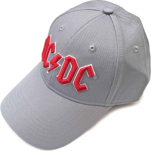 Ac/Dc - Red Logo Grey Baseball C in der Gruppe MERCH / Minsishops-merch / Ac/Dc bei Bengans Skivbutik AB (5532858)