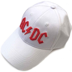 Ac/Dc - Red Logo Wht Baseball C in der Gruppe MERCH / Minsishops-merch / Ac/Dc bei Bengans Skivbutik AB (5532861)
