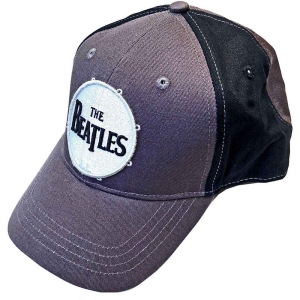 The Beatles - Drum Logo Char/Bl Baseball C in der Gruppe MERCHANDISE / Merch / Pop-Rock bei Bengans Skivbutik AB (5532875)