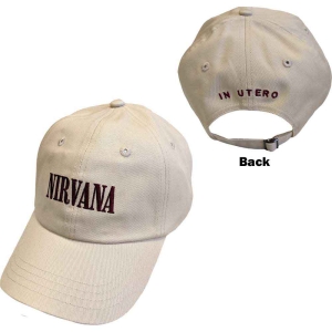 Nirvana - Text Logo In Utero Sand Baseball C in der Gruppe MERCHANDISE / Merch / Hårdrock bei Bengans Skivbutik AB (5532976)