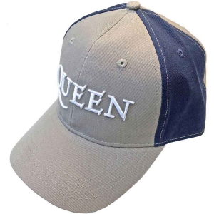 Queen - Logo Grey/Navy Baseball C in der Gruppe MERCHANDISE / Merch / Pop-Rock bei Bengans Skivbutik AB (5532991)
