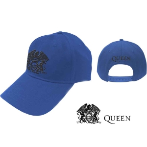 Queen - Black Classic Crest Mid-Blue Baseball C in der Gruppe MERCHANDISE / Merch / Pop-Rock bei Bengans Skivbutik AB (5532993)