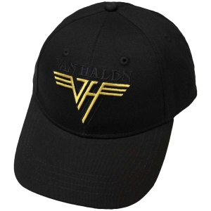 Van Halen - Text & Yellow Logo Bl Baseball C in der Gruppe MERCHANDISE / Merch / Hårdrock bei Bengans Skivbutik AB (5533134)