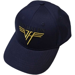 Van Halen - Text & Yellow Logo Navy Baseball C in der Gruppe MERCHANDISE / Merch / Hårdrock bei Bengans Skivbutik AB (5533135)
