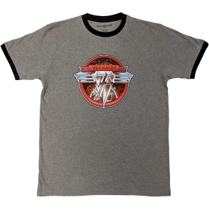 Van Halen - Circle Logo Ringer Uni Grey (M) in der Gruppe -Start Tshirt bei Bengans Skivbutik AB (5533521)