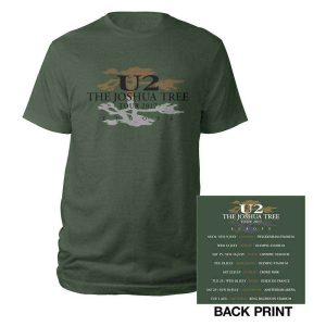 U2 - Joshua Tree Logo 2017 Uni Green    in der Gruppe MERCH / T-Shirt / Rockoff_Nya April24 bei Bengans Skivbutik AB (5533789r)