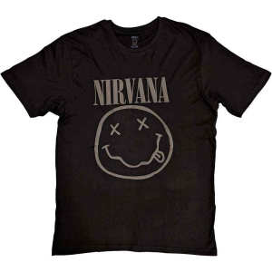 Nirvana - Black Smiley Hi-Build Uni Bl    in der Gruppe MERCH / T-Shirt / Rockoff_Nya April24 bei Bengans Skivbutik AB (5534151r)