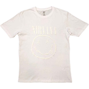 Nirvana - White Smiley Hi-Build Uni Wht    in der Gruppe MERCH / T-Shirt / Rockoff_Nya April24 bei Bengans Skivbutik AB (5534155r)