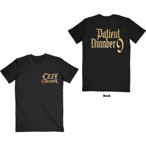Ozzy Osbourne - Patient No.9 Gold Logo Uni Bl    in der Gruppe MERCH / T-Shirt / Rockoff_Nya April24 bei Bengans Skivbutik AB (5534161r)