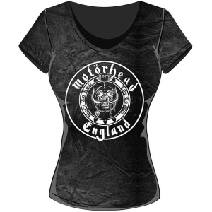 Motorhead - England Seal Acid Wash Lady Bl  2 in der Gruppe MERCHANDISE / T-shirt / Hårdrock bei Bengans Skivbutik AB (5534632)