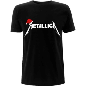 Metallica - Santa Hat Logo Uni Bl    in der Gruppe MERCH / T-Shirt / Rockoff_Nya April24 bei Bengans Skivbutik AB (5535002r)