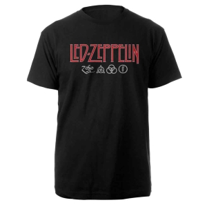 Led Zeppelin - Logo & Symbols Uni Bl (2XL) in der Gruppe MERCHANDISE / T-shirt / Heavy Metal bei Bengans Skivbutik AB (5535098)