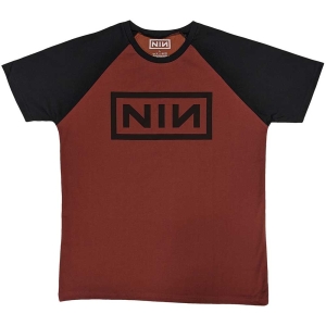 Nine Inch Nails - Classic Logo Uni Red/Bl Raglan:  in der Gruppe MERCH / T-Shirt / Rockoff_Nya April24 bei Bengans Skivbutik AB (5535338r)