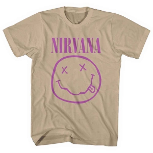 Nirvana - Purple Smiley Uni Sand    in der Gruppe MERCH / T-Shirt / Rockoff_Nya April24 bei Bengans Skivbutik AB (5535350r)