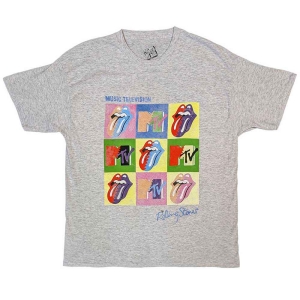 Mtv - Rolling Stones Warhol Squares Uni Grey   in der Gruppe MERCH / T-Shirt / Rockoff_Nya April24 bei Bengans Skivbutik AB (5535623r)
