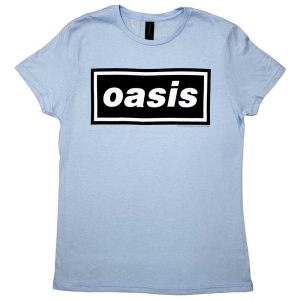 Oasis - Decca Logo Lady Lht Blue    in der Gruppe MERCH / T-Shirt / Rockoff_Nya April24 bei Bengans Skivbutik AB (5535636r)