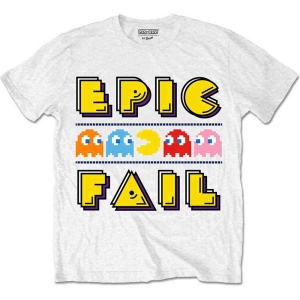Pac-Man - Epic Fail Uni Wht in der Gruppe MERCH / T-Shirt / Rockoff_Nya April24 bei Bengans Skivbutik AB (5535651r)