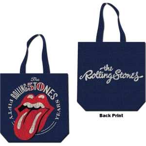 Rolling Stones - 50Th Anniversary Cotton Tote B in der Gruppe MERCHANDISE / Merch / Pop-Rock bei Bengans Skivbutik AB (5535686)